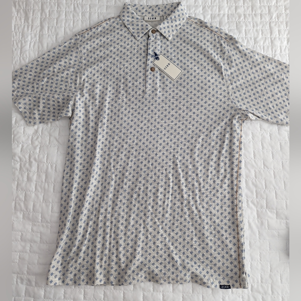Rowm Men's Polo Shirt sleeve Size Medium New